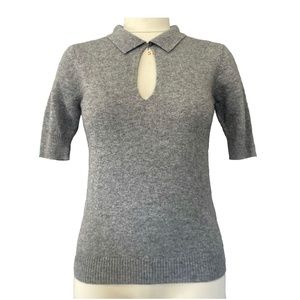 Totême Short Sleeve Keyhole Cashmere Sweater
